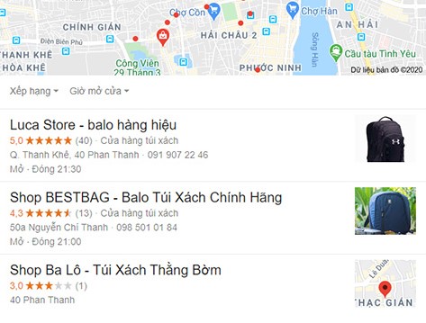 Hiển thị quảng cáo Google Map