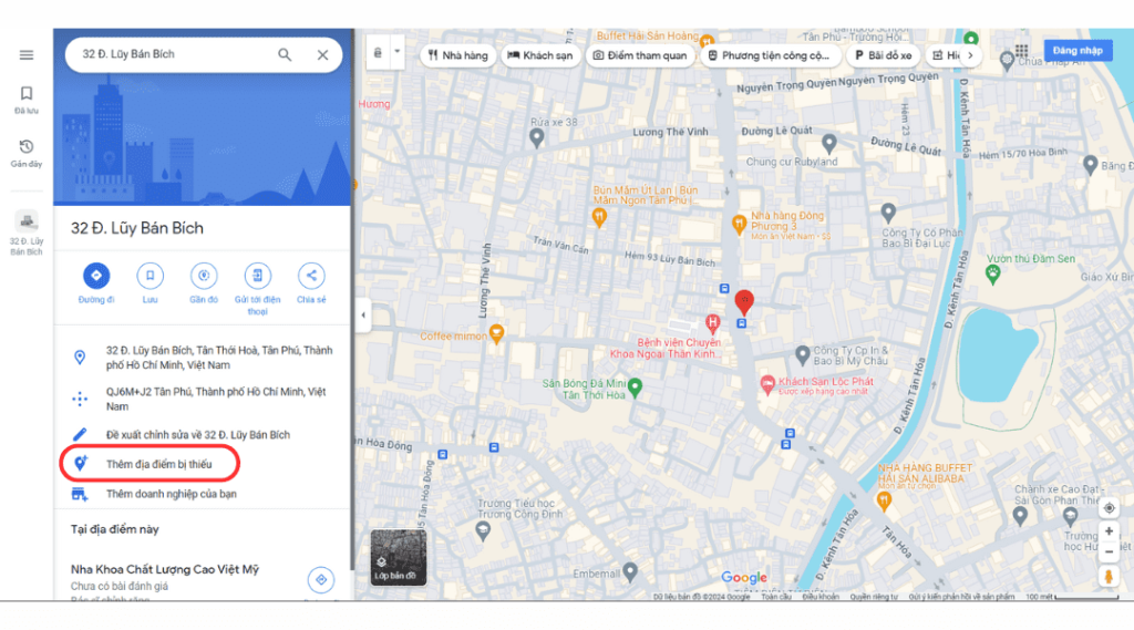 tạo địa điểm doanh nghiệp trên google map