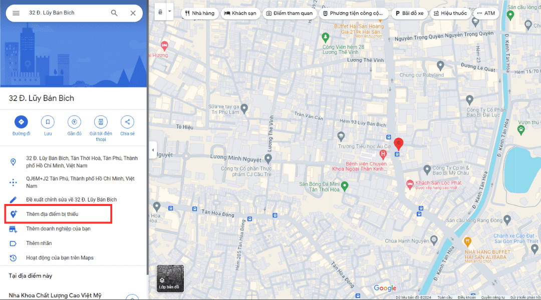 tạo địa điểm cho doanh nghiệp trên google map